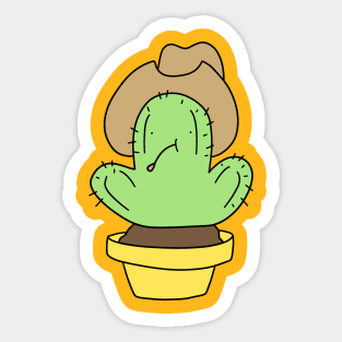 Cowboy Cactus Sticker